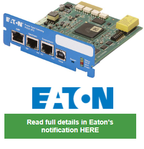 Eaton Recommends Upgrading Legacy Power Xpert Gateway Network Cards